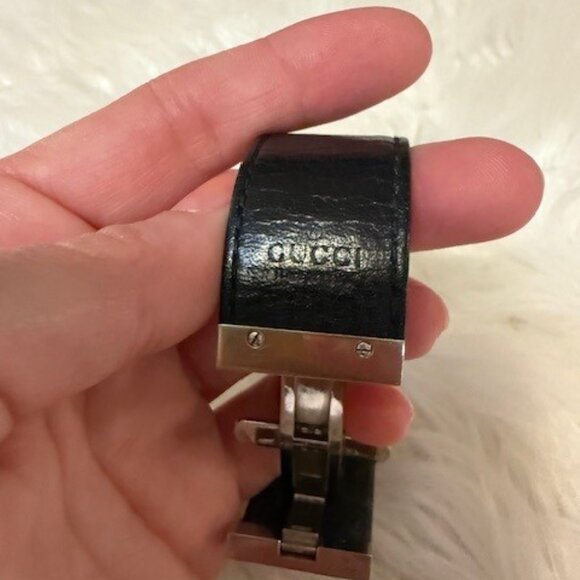 Gucci Leather Cuff Watch